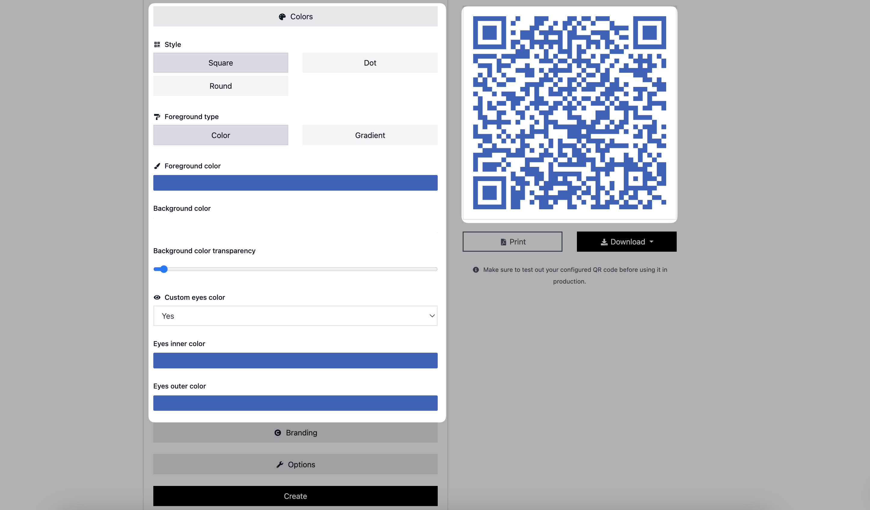 adjusting colors of paypal qr code