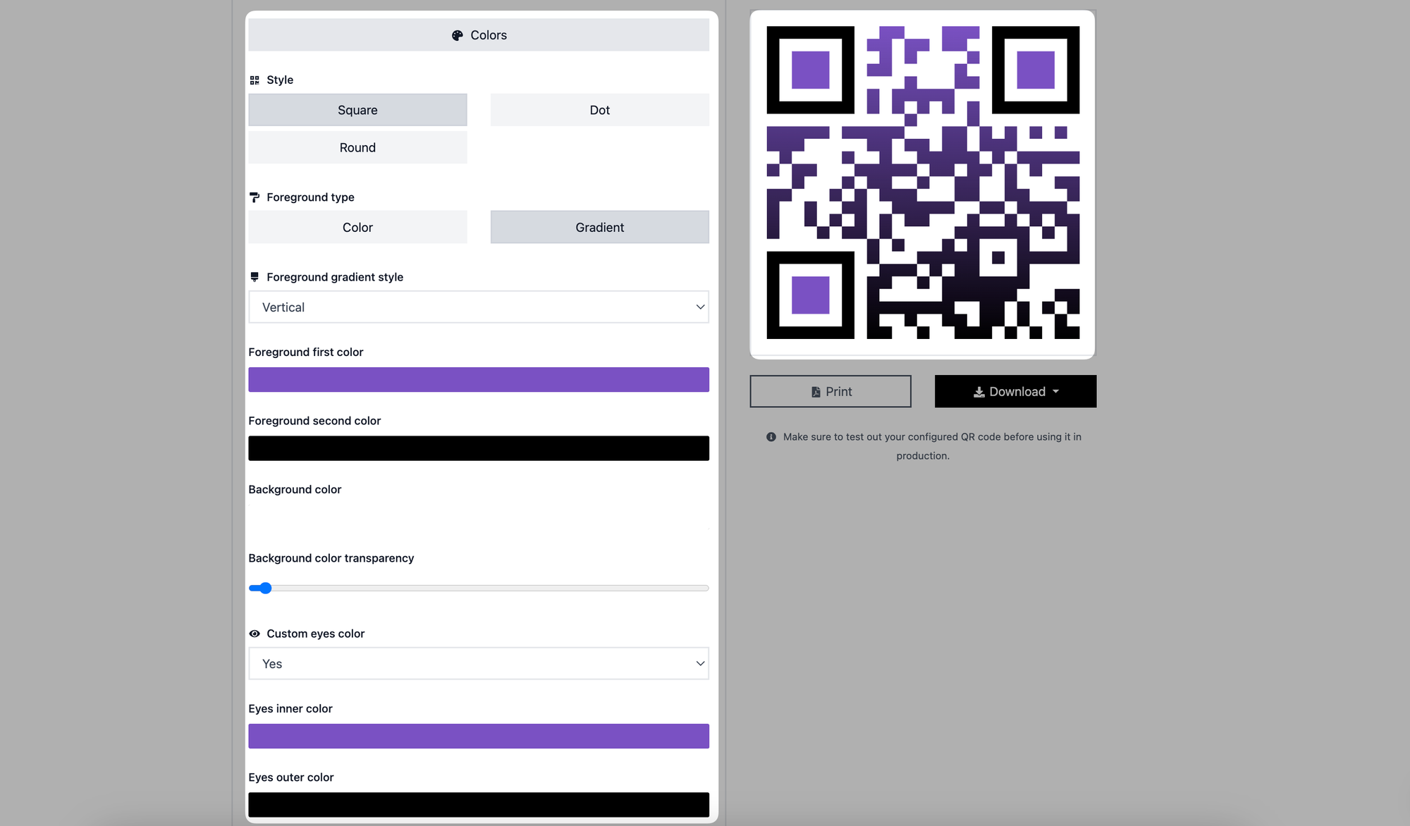 customizing colors of facetime qr code