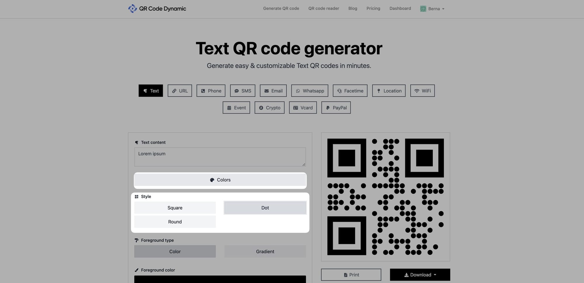 optimizing qr codes style