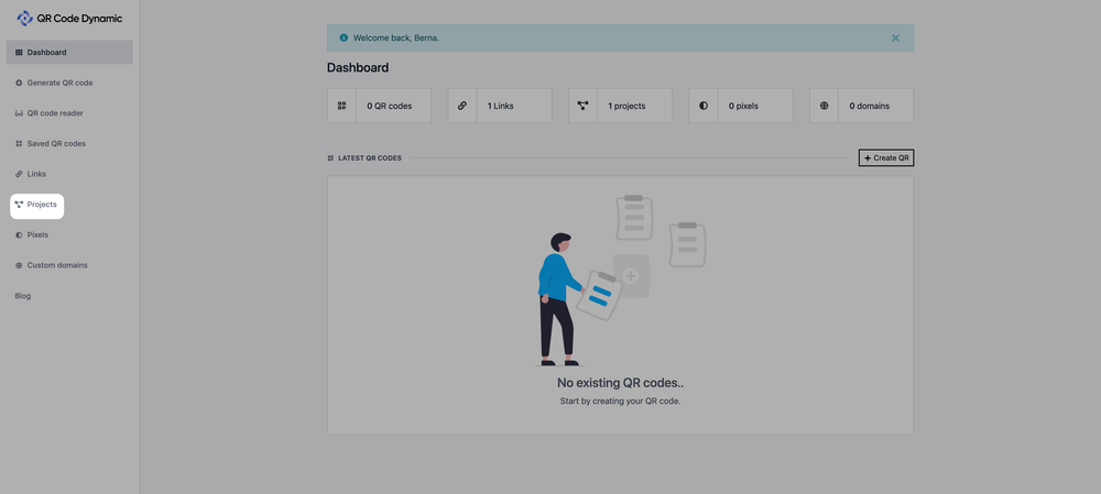 How to Create & Manage Projects on QRCodeDynamic