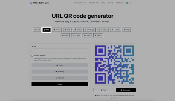 How to Create a URL QR Code on QRCodeDynamic